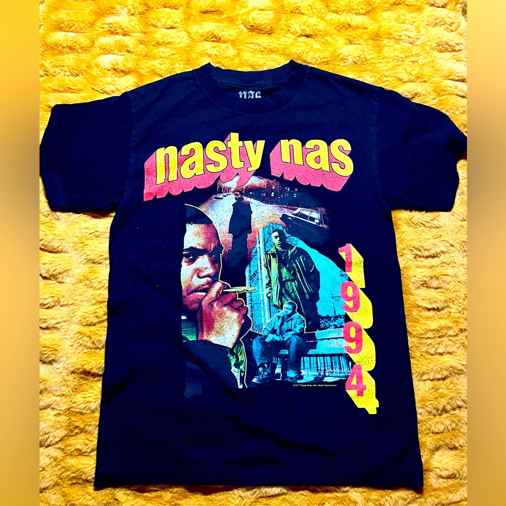nasty nas clip art t shirt, sz small